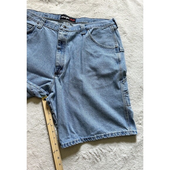 Wrangler Riggs Carpenter Shorts Men's 42 Denim WorkWear Blue Light Wash Cotton - Picture 6 of 8